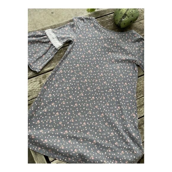 The Children's Place Cottagecore Dress Bell Sleeve Lace Floral Retro Sz 7/8 - Picture 6 of 8